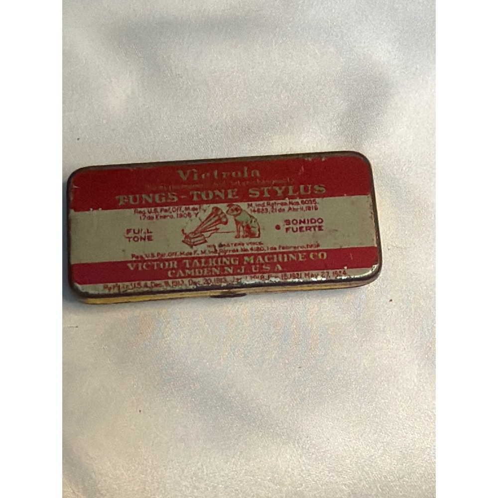 Vintage 1920s Victrola Tungs-tone Stylus Tin Victor Talking Machine Co Needles
